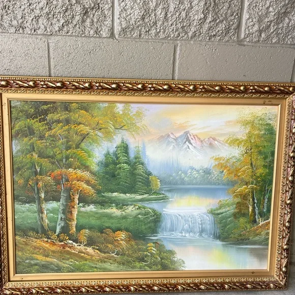 Antique R Boren Oil Painting Signed - Picture 2 of 9